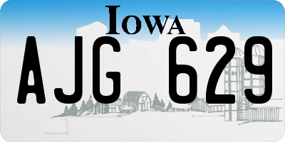 IA license plate AJG629