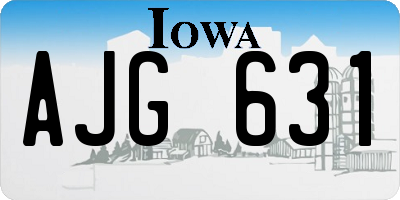 IA license plate AJG631