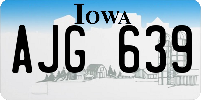 IA license plate AJG639