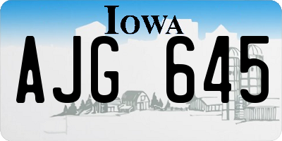 IA license plate AJG645