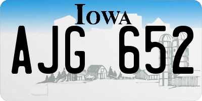 IA license plate AJG652