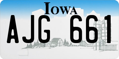 IA license plate AJG661