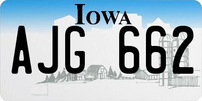 IA license plate AJG662