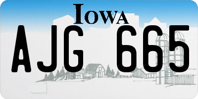 IA license plate AJG665
