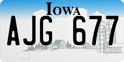 IA license plate AJG677