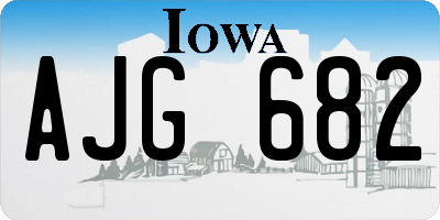 IA license plate AJG682