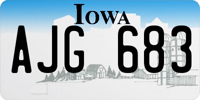 IA license plate AJG683