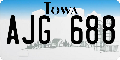 IA license plate AJG688