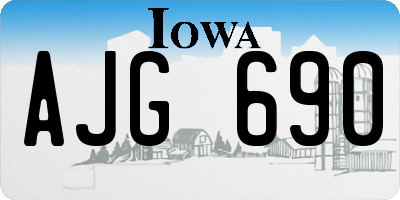 IA license plate AJG690