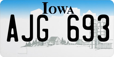 IA license plate AJG693