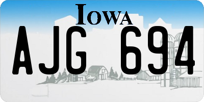 IA license plate AJG694
