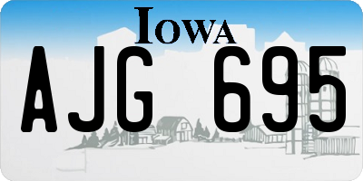 IA license plate AJG695