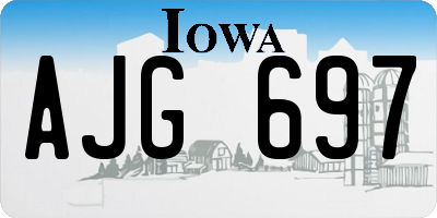 IA license plate AJG697