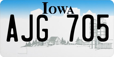 IA license plate AJG705