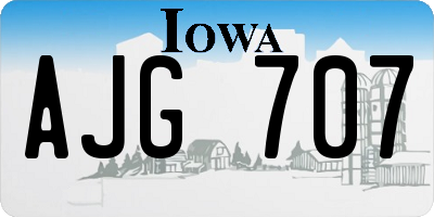 IA license plate AJG707