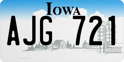 IA license plate AJG721