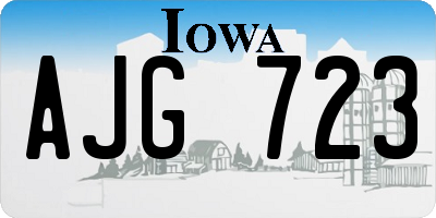 IA license plate AJG723