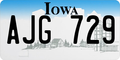 IA license plate AJG729