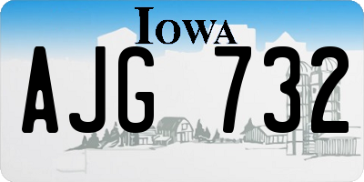 IA license plate AJG732