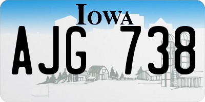 IA license plate AJG738