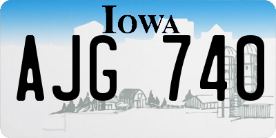 IA license plate AJG740