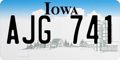 IA license plate AJG741