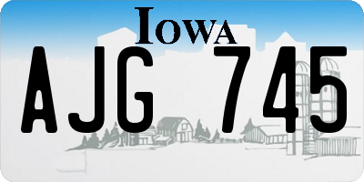 IA license plate AJG745
