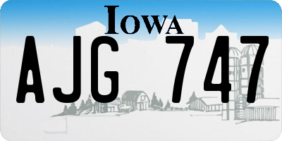 IA license plate AJG747