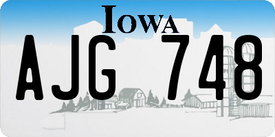 IA license plate AJG748