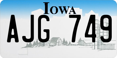 IA license plate AJG749