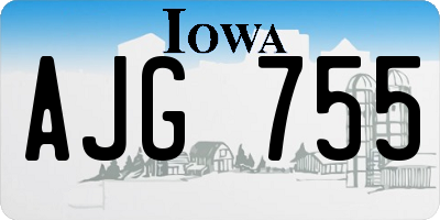IA license plate AJG755