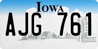 IA license plate AJG761
