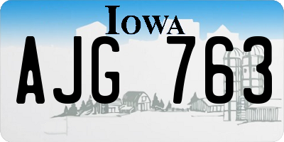 IA license plate AJG763