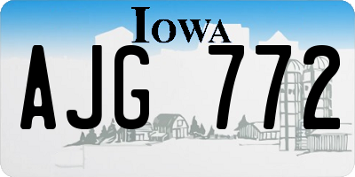 IA license plate AJG772