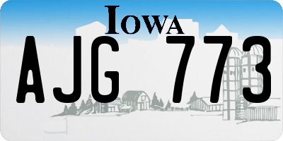 IA license plate AJG773