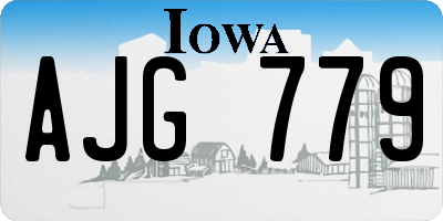 IA license plate AJG779