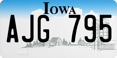 IA license plate AJG795