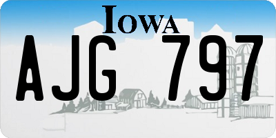 IA license plate AJG797