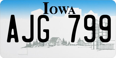 IA license plate AJG799