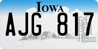 IA license plate AJG817