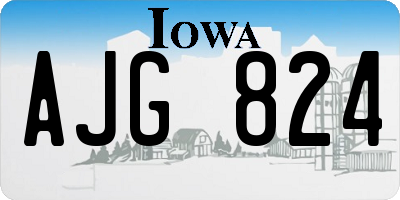 IA license plate AJG824