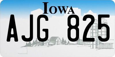 IA license plate AJG825