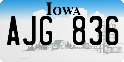 IA license plate AJG836
