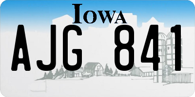 IA license plate AJG841