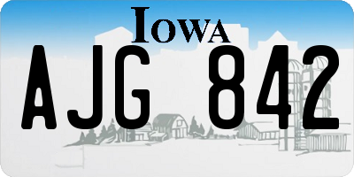 IA license plate AJG842