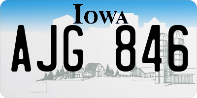 IA license plate AJG846