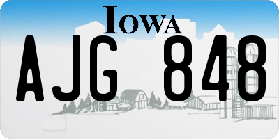 IA license plate AJG848