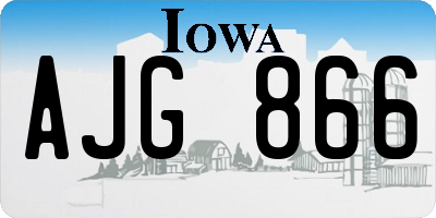 IA license plate AJG866