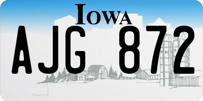 IA license plate AJG872