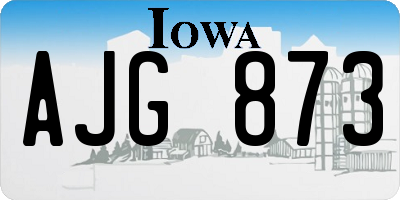 IA license plate AJG873